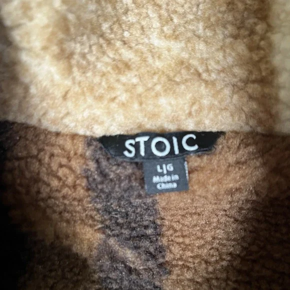 Stoic MTN High Pile Fleece Jacket Women Large Lined Button Up Warm Cozy-EUC - Picture 2 of 9